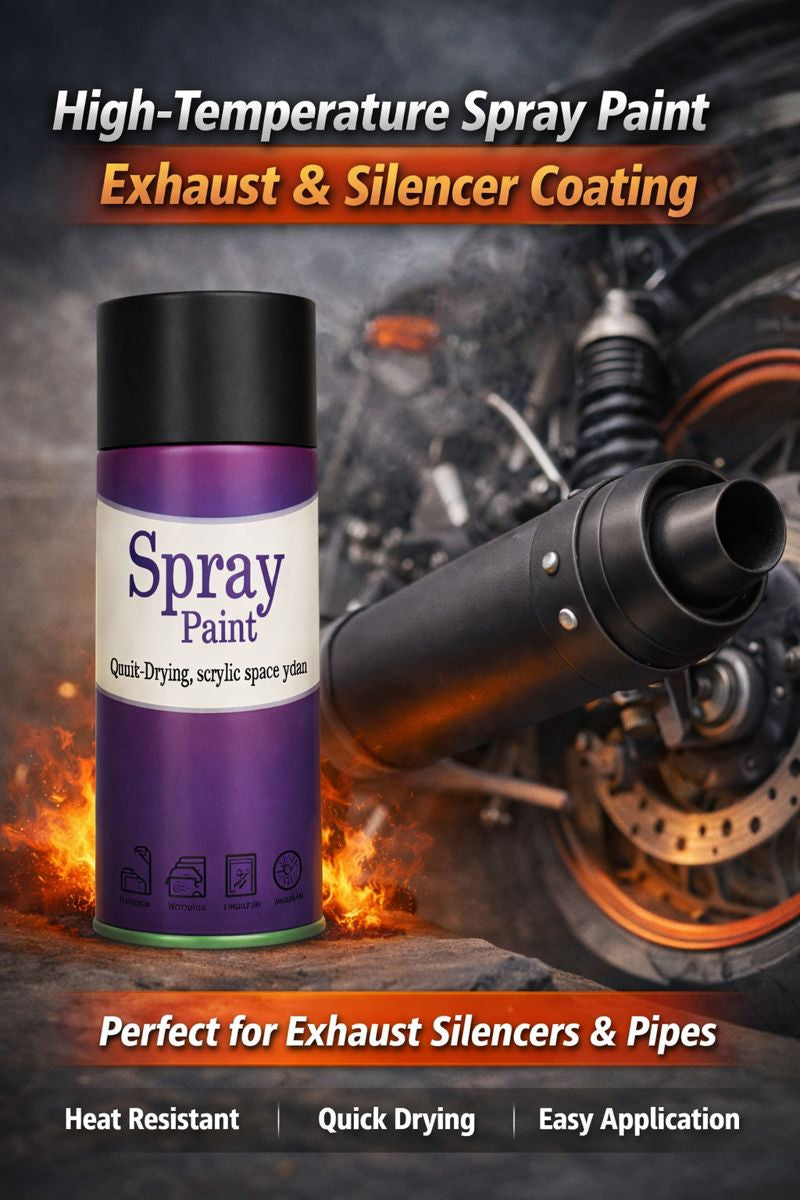 LIHA High-Temperature Spray Paint for Bike Exhaust & Silencer – Heat Resistant, Quick Dry, Rust Protection, 400ml