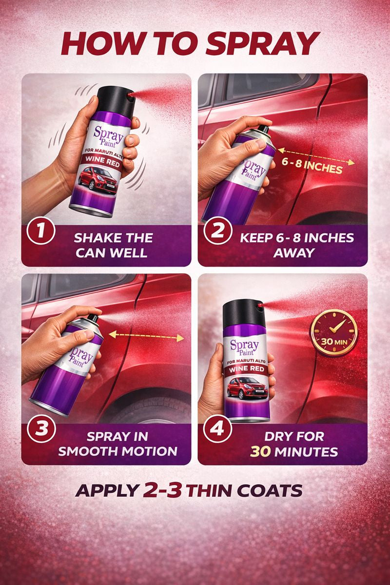 Wine Red PU Spray Paint for Maruti Cars | Automotive Touch-Up Paint – LIHA