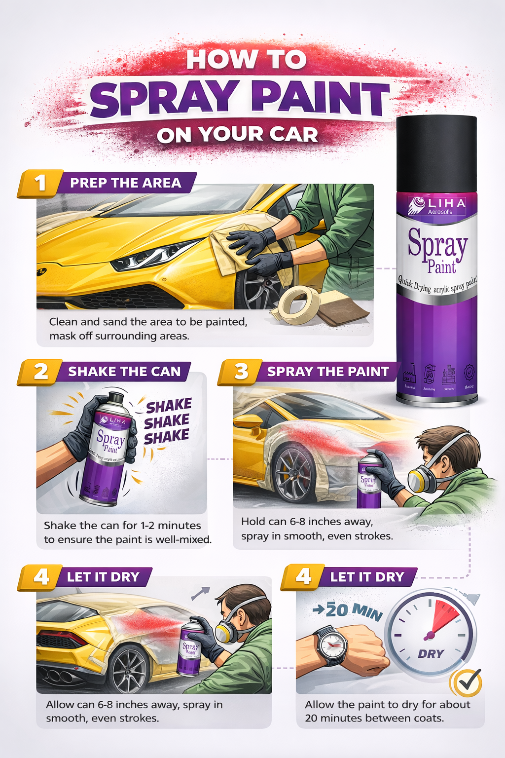 Chevrolet Spark Super Red Car Spray Paint