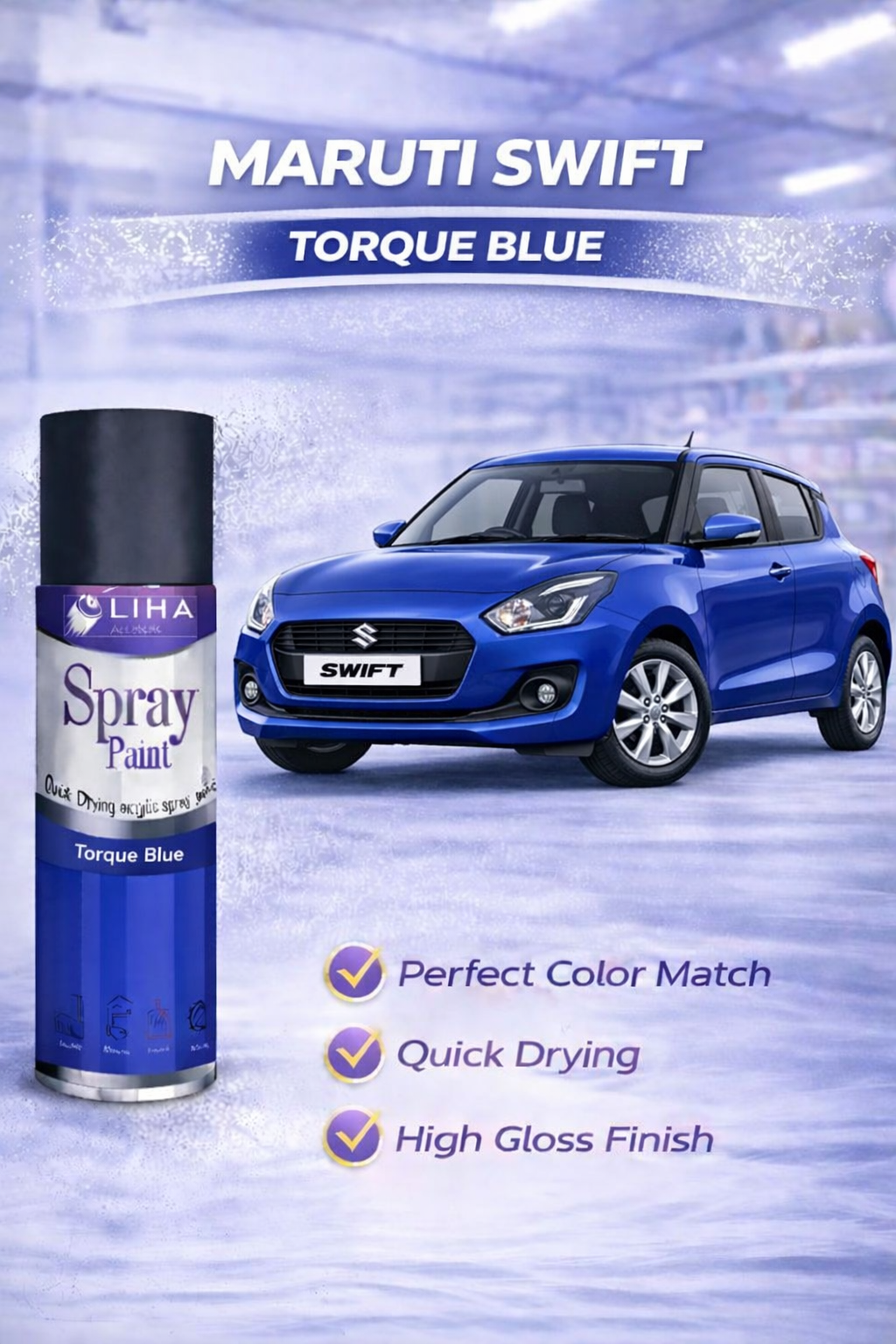 LIHA Spray Paint – Maruti Swift Torque Blue