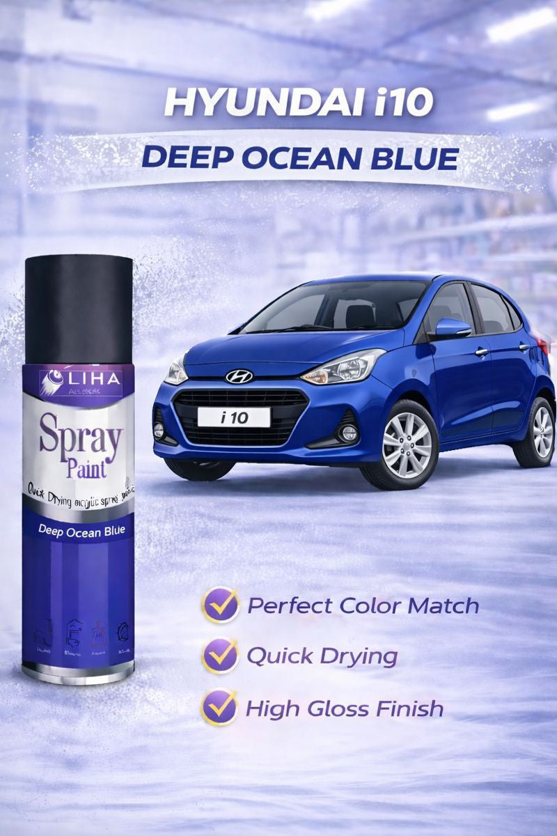 Hyundai i10 Deep Ocean Blue Colour Spray Paint