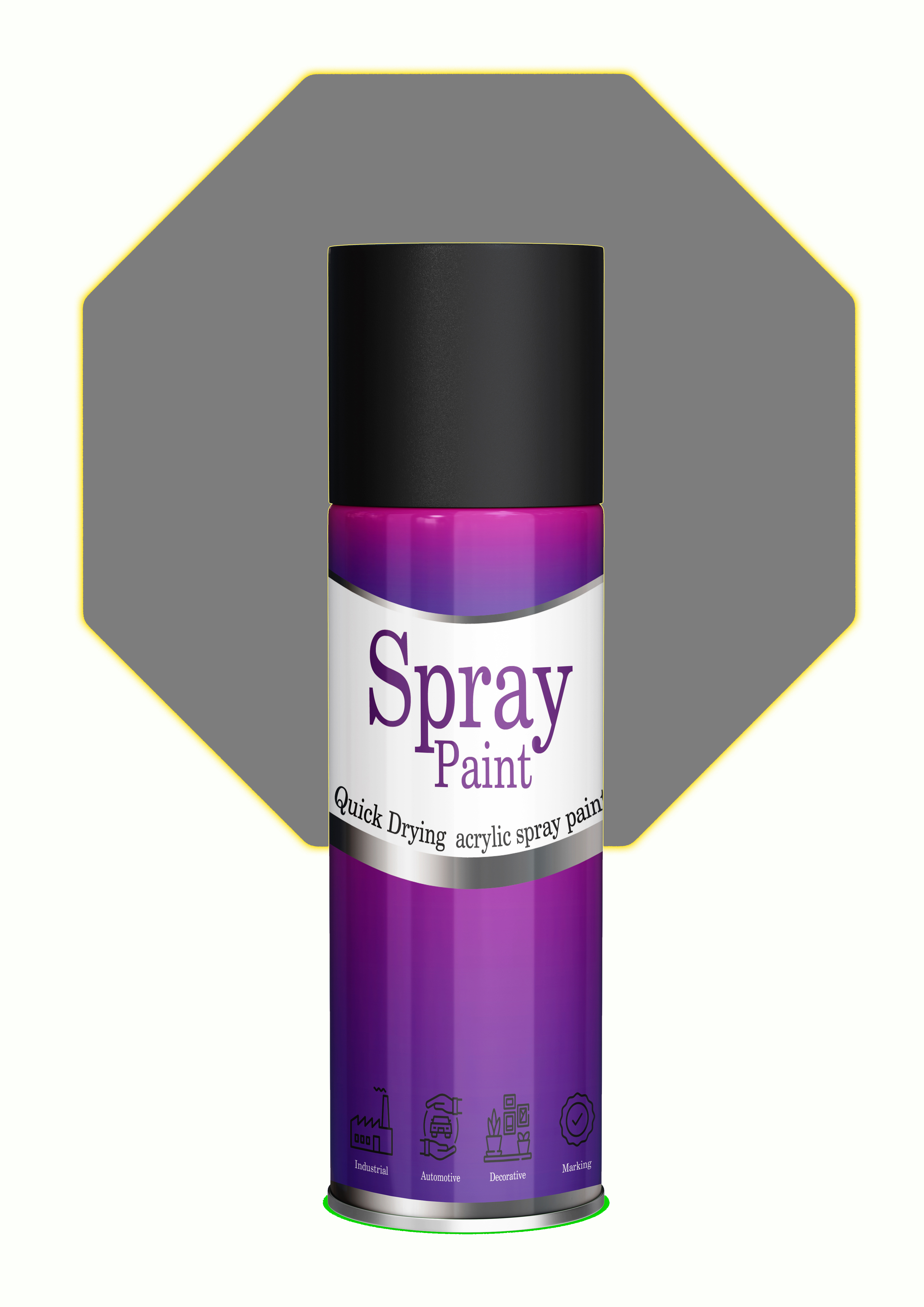 LIHA Grey Acrylic Spray Paint – Smooth Neutral Finish 400ml