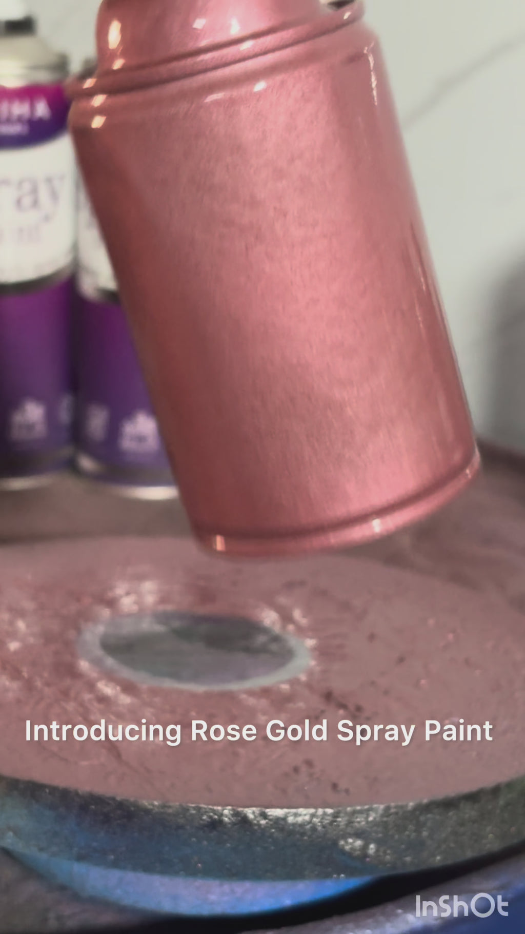 LIHA Aerosols Rose Gold Spray Paint | Metallic Finish | Quick Dry Acrylic Spray for Home & Décor